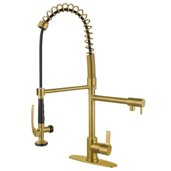Gourmetier LS8503CTL Continental Single-Handle Pre-Rinse Kitchen Faucet, Brass LS8503CTL - main